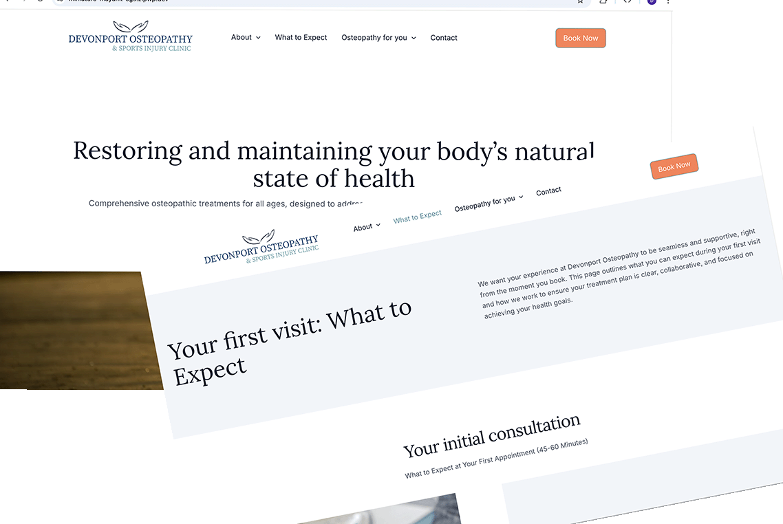 Website for an Osteopathic Cinic